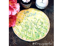 Stickdatei - Blumenwiese Kreis Doodle 4